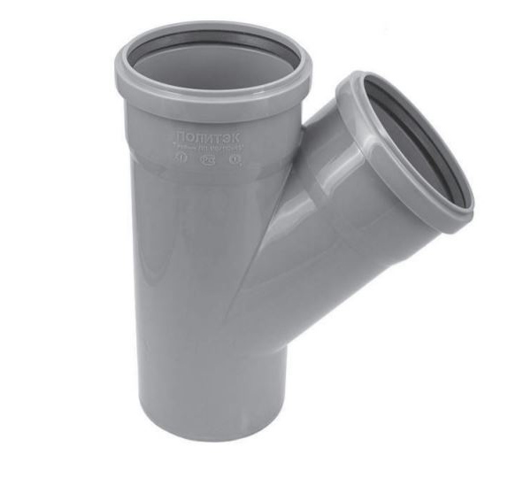 Тройник канализационный внутренний 110x110 мм/45° Политэк